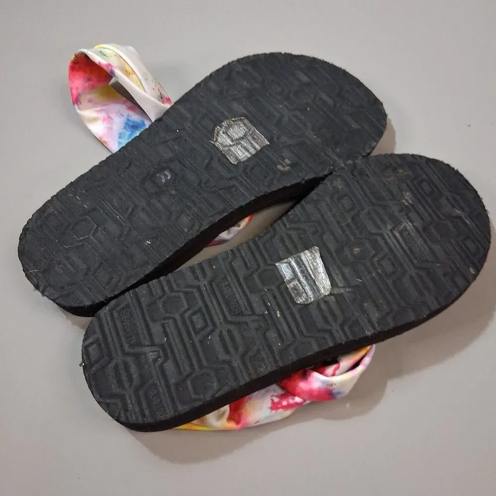 Skechers Womens Yoga Foam Tie Dye Slingback Sandals Size 7 EU 37